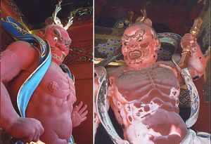 사찰을 지키는 니오 조각상