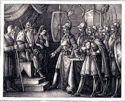 Hjorvard와 Hjalmar가 Ingeborg에게 청혼하다