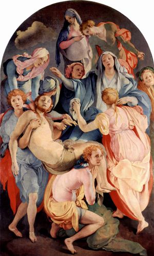 야코포 폰토르모(Jacopo Pontormo), 매장, 1528년; 피렌체 산타 펠리치타 교회(Santa Felicita, Florence)