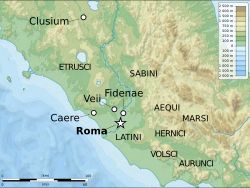 기원전 5세기 라티움(Latium)의 여러 민족(라틴어 표기)
