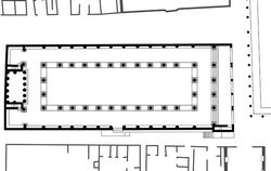 폼페이의 바실리카오른쪽이 포룸으로의 출입구, 왼쪽이 트리부날