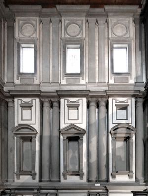 피렌체의 메디치-로렌차나 도서관 현관