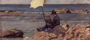 조반니 파토리, Silvestro Lega painting at Riva al Mare, 1866~67년