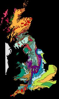 그레이트브리튼 섬의 지질도