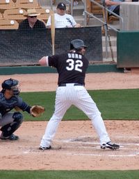 2011년 스프링 훈련 중인 애덤 던