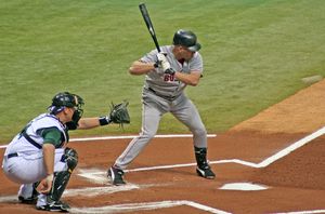 2006년 4월 탬파베이 데블 레이스(Tampa Bay Devil Rays)와의 경기에서 타석에 선 유킬리스