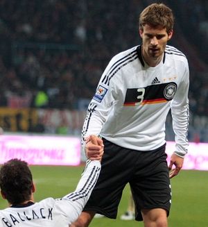 2009년 독일 국가대표팀에서 프리드리히와 미하엘 발락