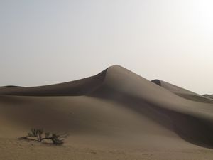 예멘(Yemen)의 하드라마우트(Hadhramaut) 사막의 모래 언덕