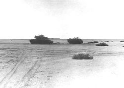 “중국 농장(Chinese Farm)” 부근에 버려진 이스라엘군 마가프(Magach) 전차와 M113 장갑차.