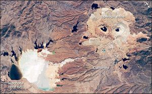 카나네아 광산의 항공 사진