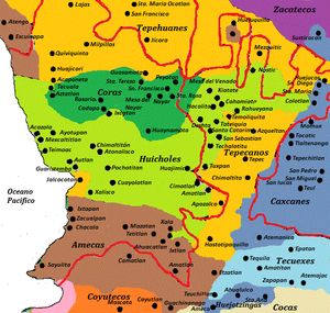 아스텍 제국 정복 이전 나야리트 지도