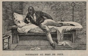 프랑스 쥐라 산맥의 요새(Fort-de-Joux)에 투옥되어 1803년 사망한 루베르튀르의 삽화