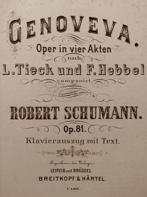 작품명, 대본 작가, 작곡가, 출판사가 적힌 악보 표지