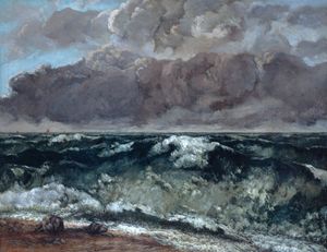 파도 (La Vague), 1869년, 캔버스에 유채, 66 x 90 cm, 리옹 미술관