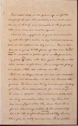 존 헤이(John Hay)가 소장했던 연설문 사본. 링컨의 손으로 직접 수정한 부분이 포함되어 있다.