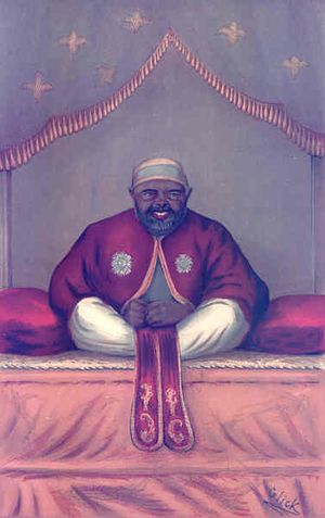 1897년 베니티 페어에 실린 메넬리크 2세 풍자 그림