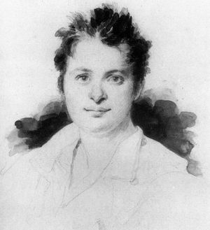 1825년경의 오노레 드 발자크 초상화, 아쉴 드베리아 작