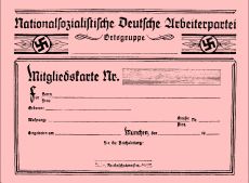 나치당의 제3판 당원 증명서
