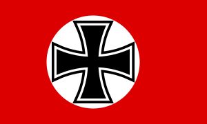 1935년~1945년 독일의 국가기 및 해군기. 하지만 86a조에 따라 하켄크로이츠가 철십자훈장으로 대체되었다. 신나치들이 가끔 사용한다.