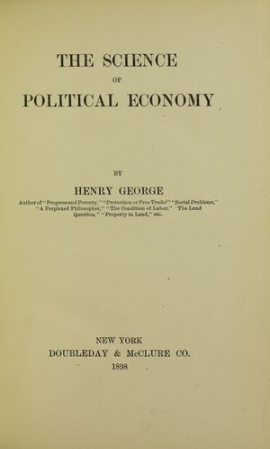 Science of political economy, 1898