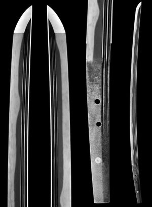 1300년경 노리시게(則重) 작 타치(太刀). 에도 시대에 오스리아게(大摺上) 방식으로 카타나로 개조되었다.