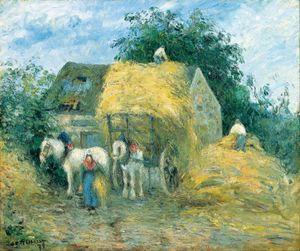 1879년 작, 몽푸코의 건초 수레(The Hay Cart, Montfoucault)