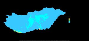 쾨펜-가이거 기후 분류도(헝가리)(1km 해상도, 1980-2016년 데이터)