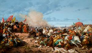 비엔나에서의 소비에스키 - 스타니스와프 흘레보프스키(Stanisław Chlebowski) 작 - 폴란드 국왕이자 리투아니아 대공인 얀 3세 소비에스키