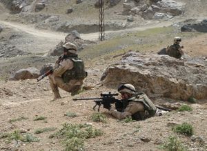 2011년 1월 아프가니스탄에서 작전 중인 육군 순찰대