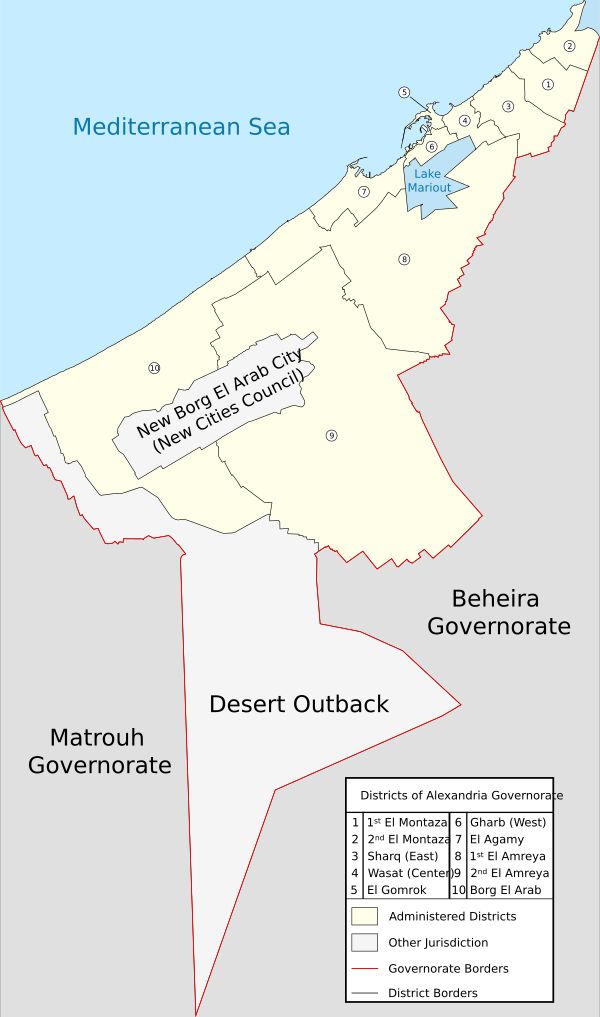 알렉산드리아 주의 구역