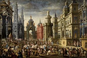 프란시스코 구티에레스 카베요의 헬리오폴리스에서 요셉을 맞이함 (세비야 미술관 소장)