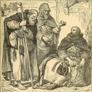 구걸하는 그리스도교 수도사들