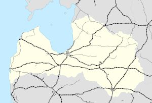 폐쇄된 노선(회색 가는 선)을 포함한 라트비아 철도 노선도