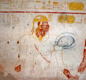 엘쿠르에 있는 그의 무덤에서 발견된 타누타마니 왕의 벽화. 그의 통치하에 이집트는 완전히 멸망했다.