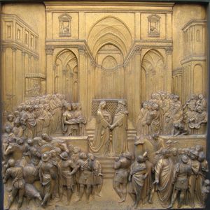 로렌초 기베르티의 피렌체 세례당 문, 청동 부조