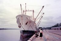 1981년 칼라바르에 정박한 상선