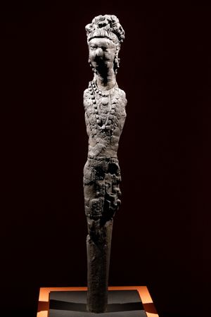 카리아티드, 7세기~8세기. 타지키스탄 판자켄트 출토.