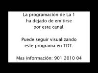 스페인에서 아날로그 종료 안내문