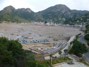 저장성 남부 창난현에 위치한 대우만의 어촌 마을, 유아오