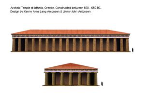 그리스 이스티미아(고대 도시)의 포세이돈 신전(추정 복원도)