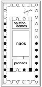 수니온 평면도-포세이돈 신전