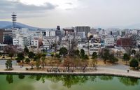 마쓰모토성에서 본 마쓰모토 시 중심 시가지