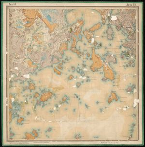 1870년에서 1907년 사이에 제작된 에스푸 남동부 지역 러시아 군사 지도