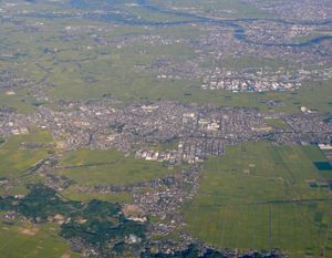 쓰바메시의 항공 사진