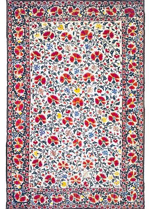 부하라의 수자니 직물. 1850년 이전에 만들어졌다.