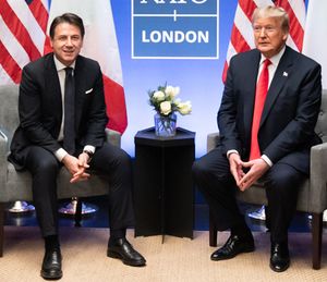 2019년 12월, 콘테와 미국 대통령 도널드 트럼프