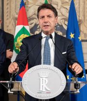 2022년 총선 이후 퀴리날레 궁에서의 주세페 콘테