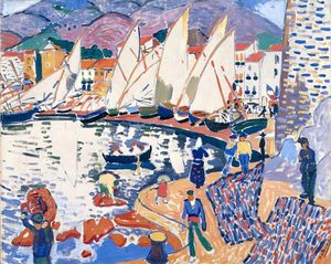 Le séchage des voiles (돛의 건조), 1905, 캔버스에 유채, 82 × 101 cm, 푸쉬킨 미술관, 모스크바. 1905년 오토뉴 살롱에 전시됨
