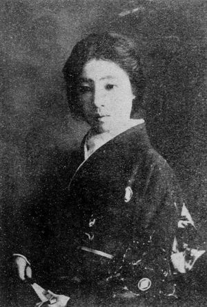 근대극협회 초연 공연에서 리스헨을 연기한 타마무라 우타지