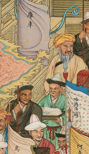 庫車}}) 대표단의 1761년 베이징 방문, 万国来朝图